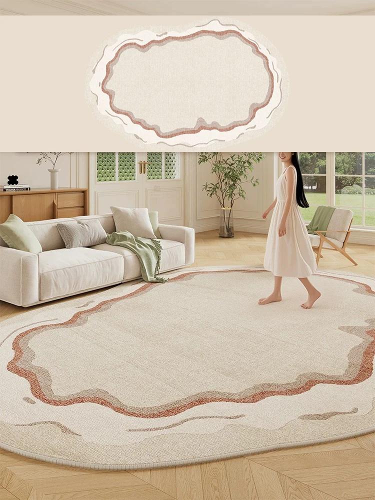 Living Room Carpet Irregular Shape Light Luxury Rug Bedroom Mat Soft Washable Rugs Anti-slip Mats Home Decoration Alfombra Salón