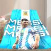 1pz Coperta Stella del Calcio Messi, Coperta per la Casa Super Accogliente Stampata, Calore per Tutte le Stagioni