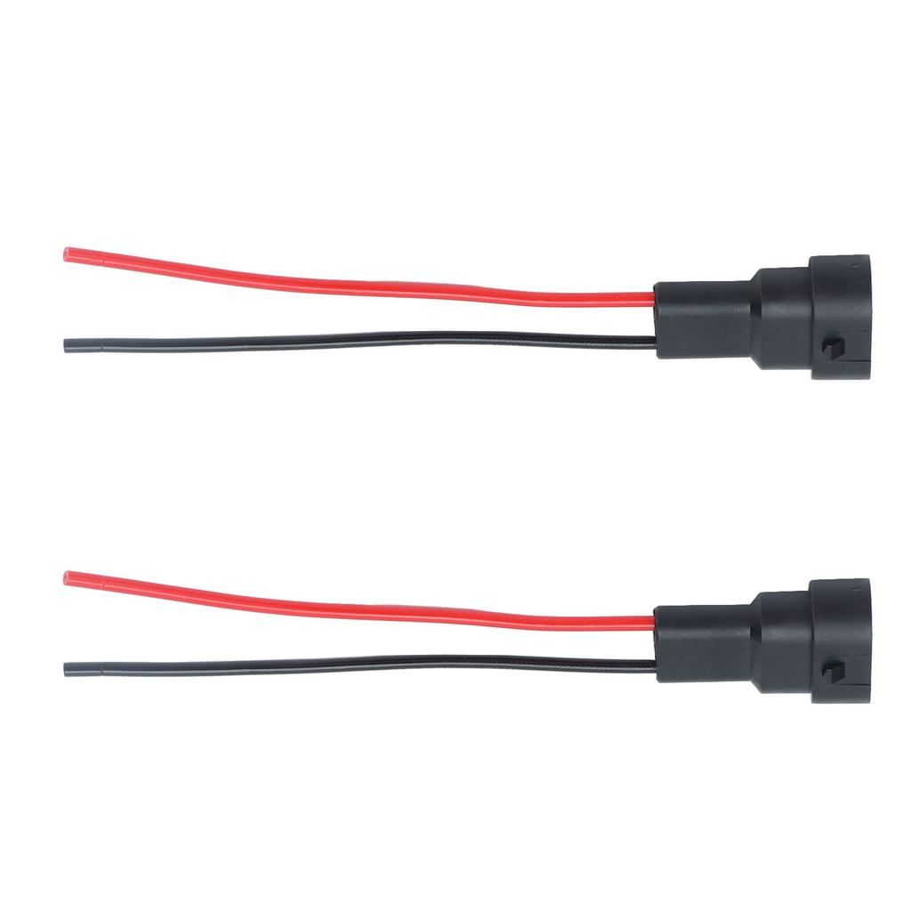 2Pcs Socket Wires Male Adapter Bulb Copper Wiring Harness 12V for LED Headlight Fog Lamps