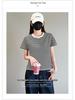 Women's High-End Hong Kong Style Black & White Striped Loose Summer T-Shirt