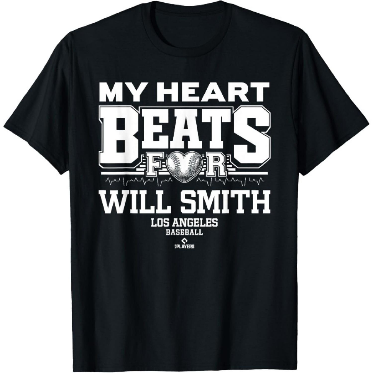 

My Heart Beats for Will Smith Los Angeles Baseball MLBPA T-Shirt1 XXXXXL чорний