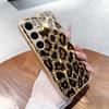 Glitter Leopard Print phone case s26 ultra case glass mobile phones for Samsung Galaxy S26 S25 S24 S23 S22 FE Ultra Plus