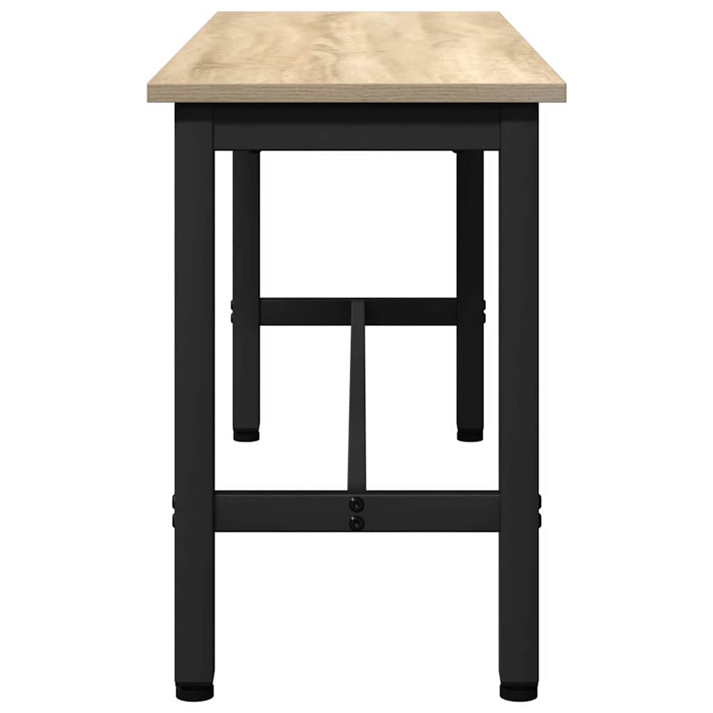 Dining Bench Set 2 pcs Sonoma Oak Finish 100 x 32.5 x 48.5 cm