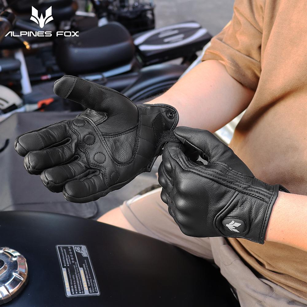 Motorcycle Locomotive Sheepskin Gloves