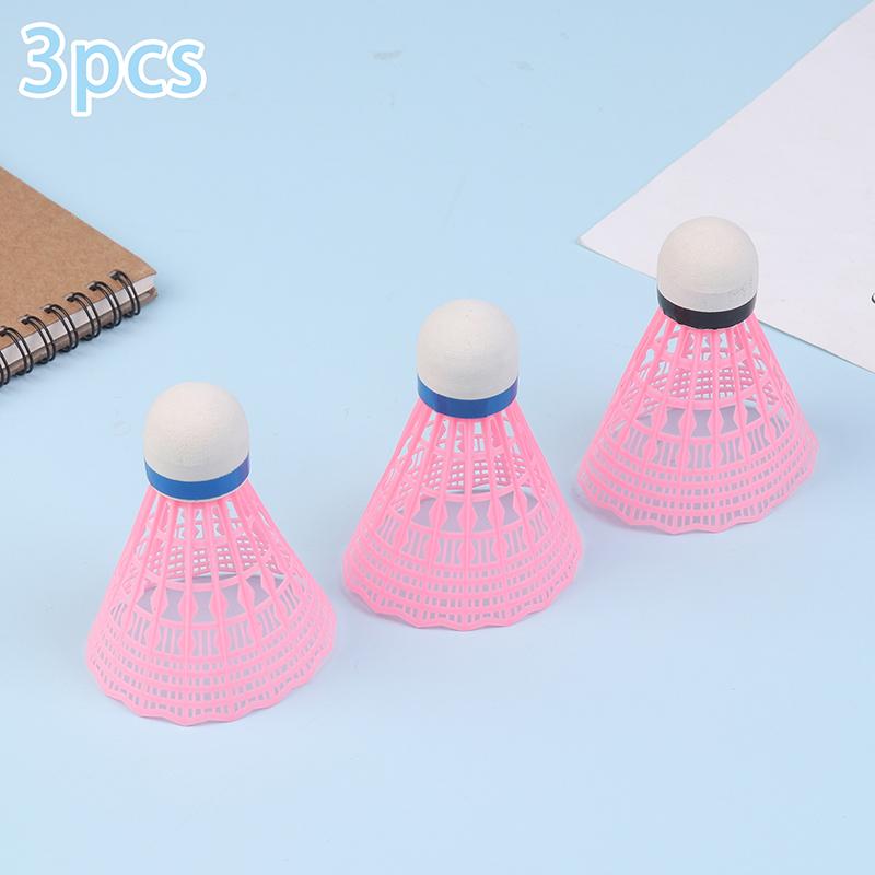 3Pcs Nylon Badminton Practice Ball Training Shuttlecocks With Great Stability Durability Indoor Outdoor Sports Training Balls