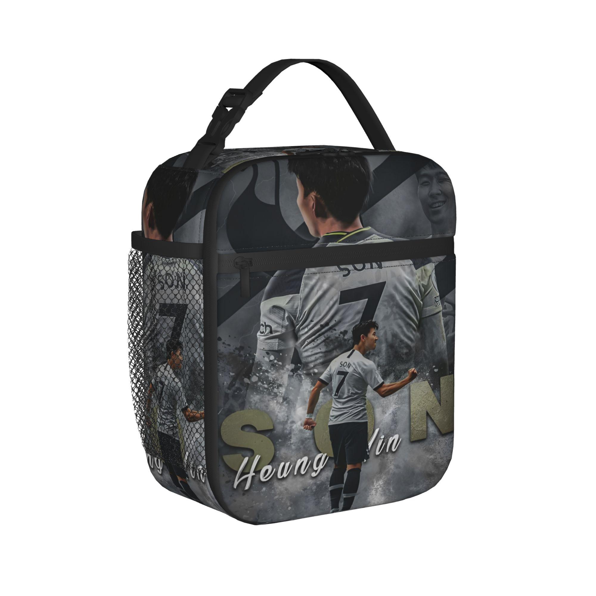 Son Heung-Min Soccer Football Insulated Lunch Bag Cooler Bag Meal Container Number 7 Leakproof Lunch Box Tote Food Bag Travel One Size