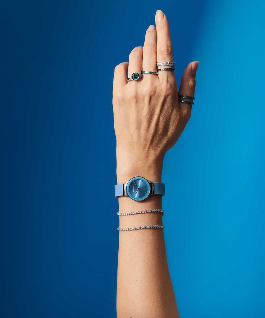 Colorful Summer Watch Blue [Bering] 10129-708 Women's