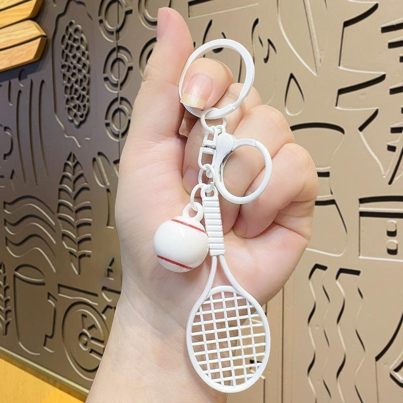 Mini Keychain Tennis Party Favors Tennis Ball Key Ring Tennis Bag Pendant Sports Keychain For Boys Girls School Carnival Reward