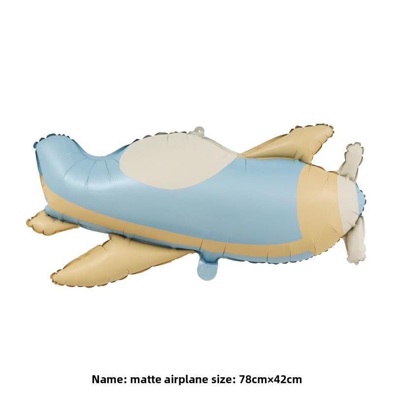 

Милый матовый матовый автомобиль, самолет, медведь, радужный алюминиевый фольгированный шар, украшение для детского дня рождения и первого дня рождения Matt Airplane