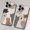 Shocking Cat Pattern Phone Case for IPhone 17 12 16 14 13 11 15 Pro Max IPhone 16 15 14 Plus Transparent Phone Soft Case