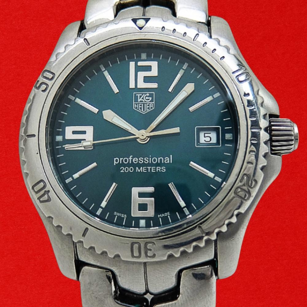 Tag Heuer Professional 200 Ref. WT1119.BA0551 SS Green Dial S-Link Bracelet Quartz Limited Edition of 1,000 Used