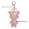 Schlüsselanhänger aus PU-Leder im koreanischen Stil mit 3D-Teddybär - Stilvoller Taschenanhänger