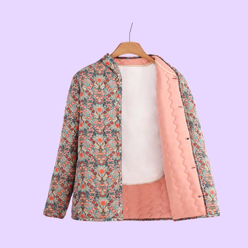 

New Style Mid-Age Women s Velvet-Cotton Winter Jacket 3XL, 90-116 Jin