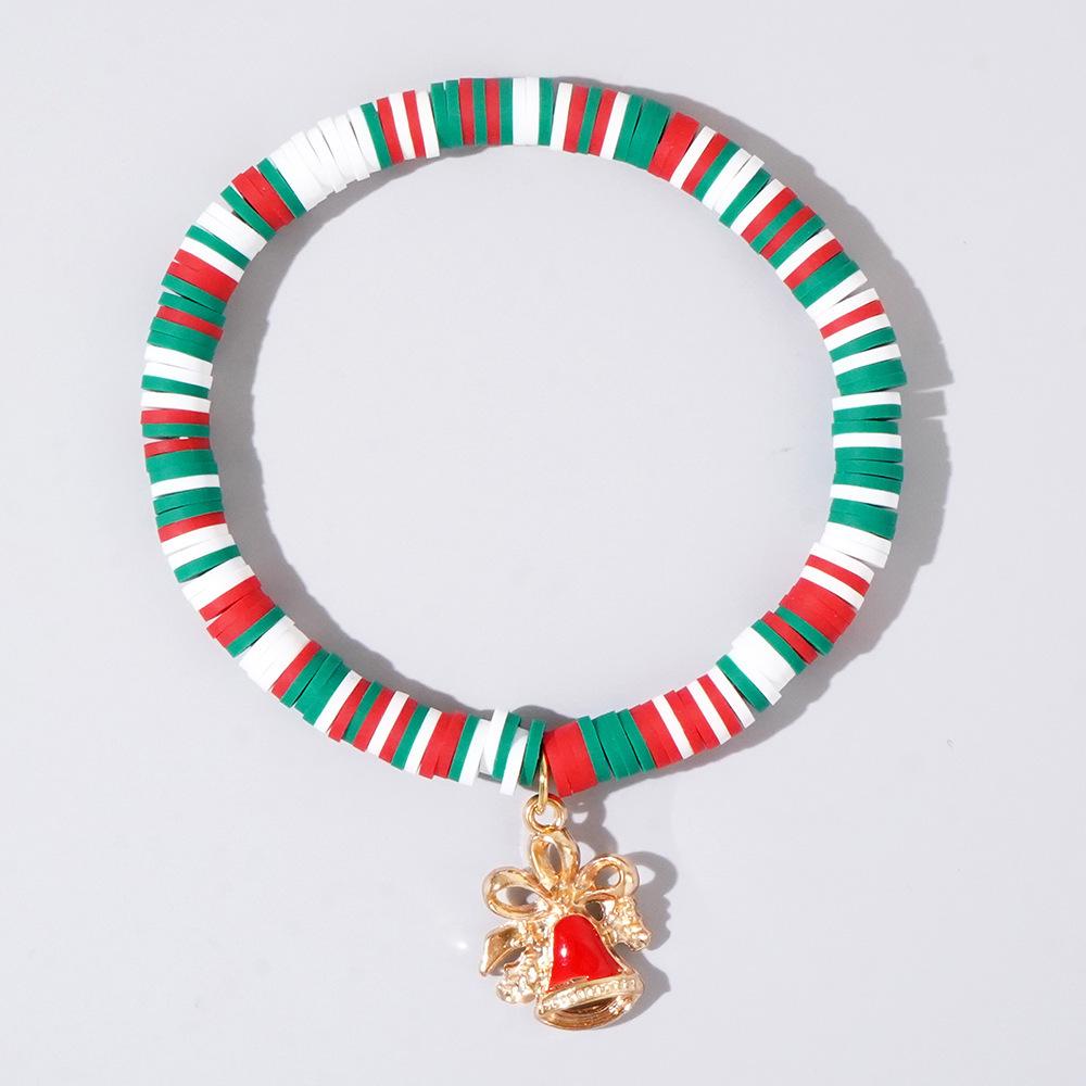 Women's Handmade Colorful Polymer Clay & Copper Bead Bracelet Set - Christmas Gift