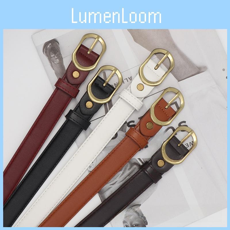 Womens Simple Spring Belt With Alloy Buckle For Everyday Jeans And Skirts