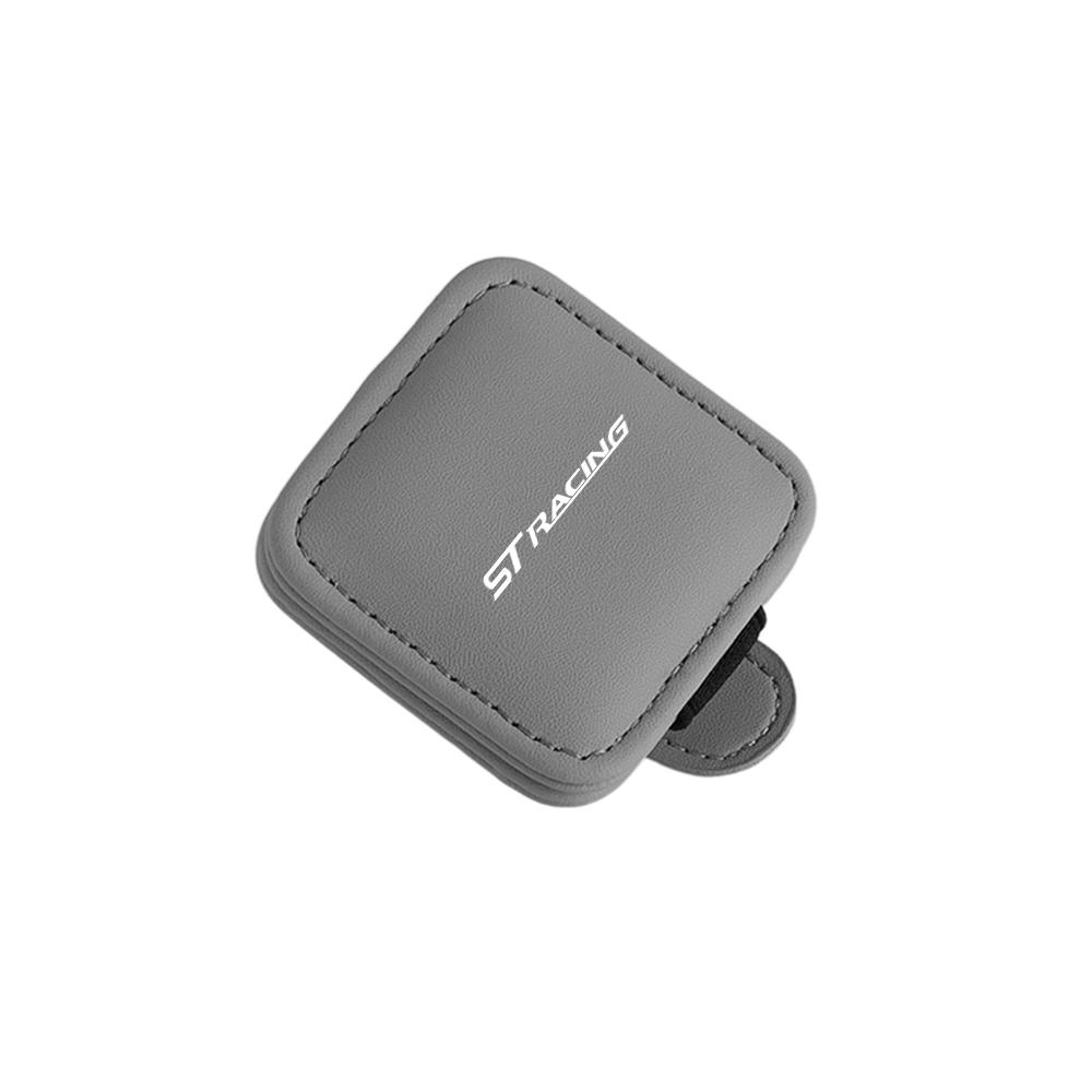 ENNG2 1PCS Car Glasses Clip Sun Visor Logo Accessories for Ford STRACING Focus Fiesta Mondeo Fusion Shelby Edge Kuga Ecosport Mustang