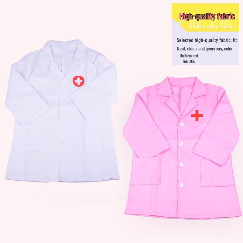 Kids' Nurse & Doctor Role Play Costume Set – White Coat for Pretend Play & Performances