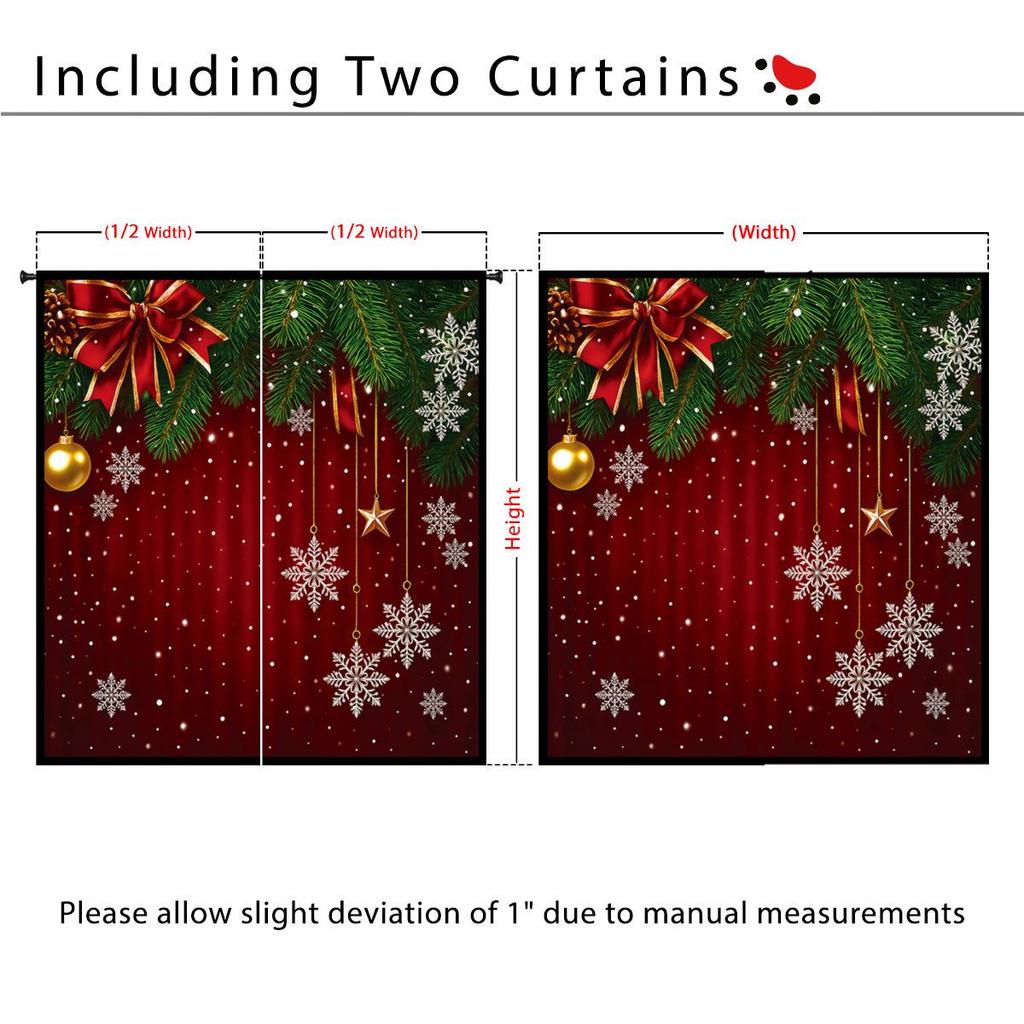 Custom Christmas Gnome Blackout Curtains: High Precision, Sun Protection, Thickened Polyester