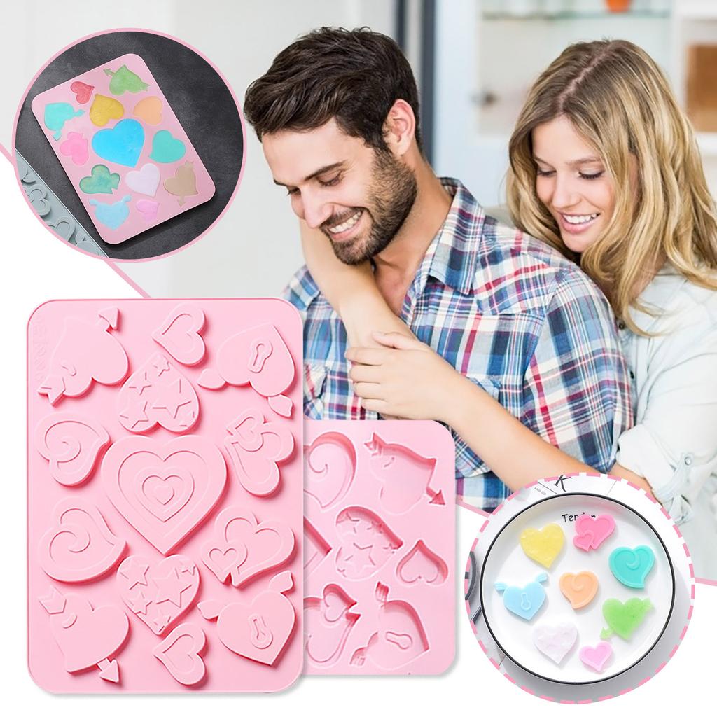 Different Love Bis cuit Čokoláda Epoxy Soft Candy Pečicí silikonová forma