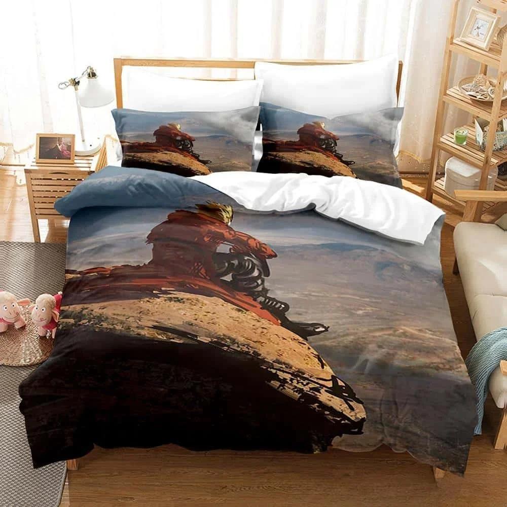 3D Anime TRIGUN STAMPEDE Bedding Set Single Twin Full Queen King Size Bed Set Adult Kid Bedroom Duvet cover Sets Home Textiles