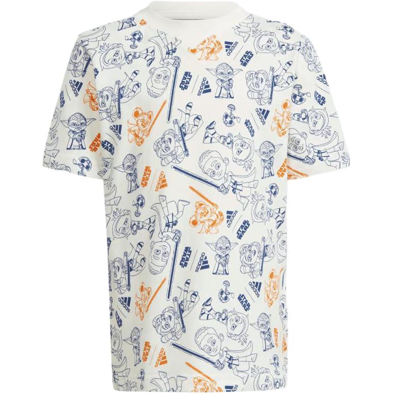 Adidas T Shirt STAR WARS Collaboration, Kids Apparel Young Jedi Tee White Kids IT8785 140
