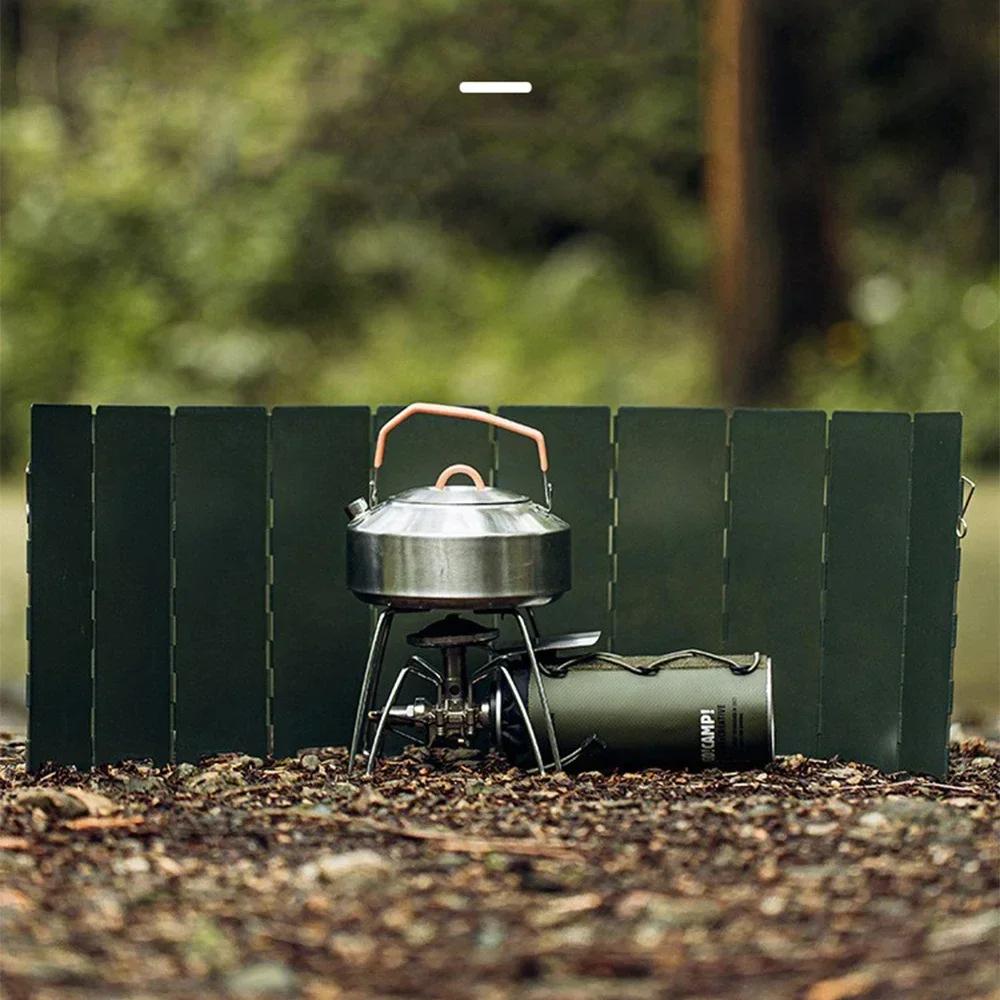 Outdoor Foldable Portable Cassette Stove with Wind Deflector & Gas Windshield (HeaterShield Enclosure)