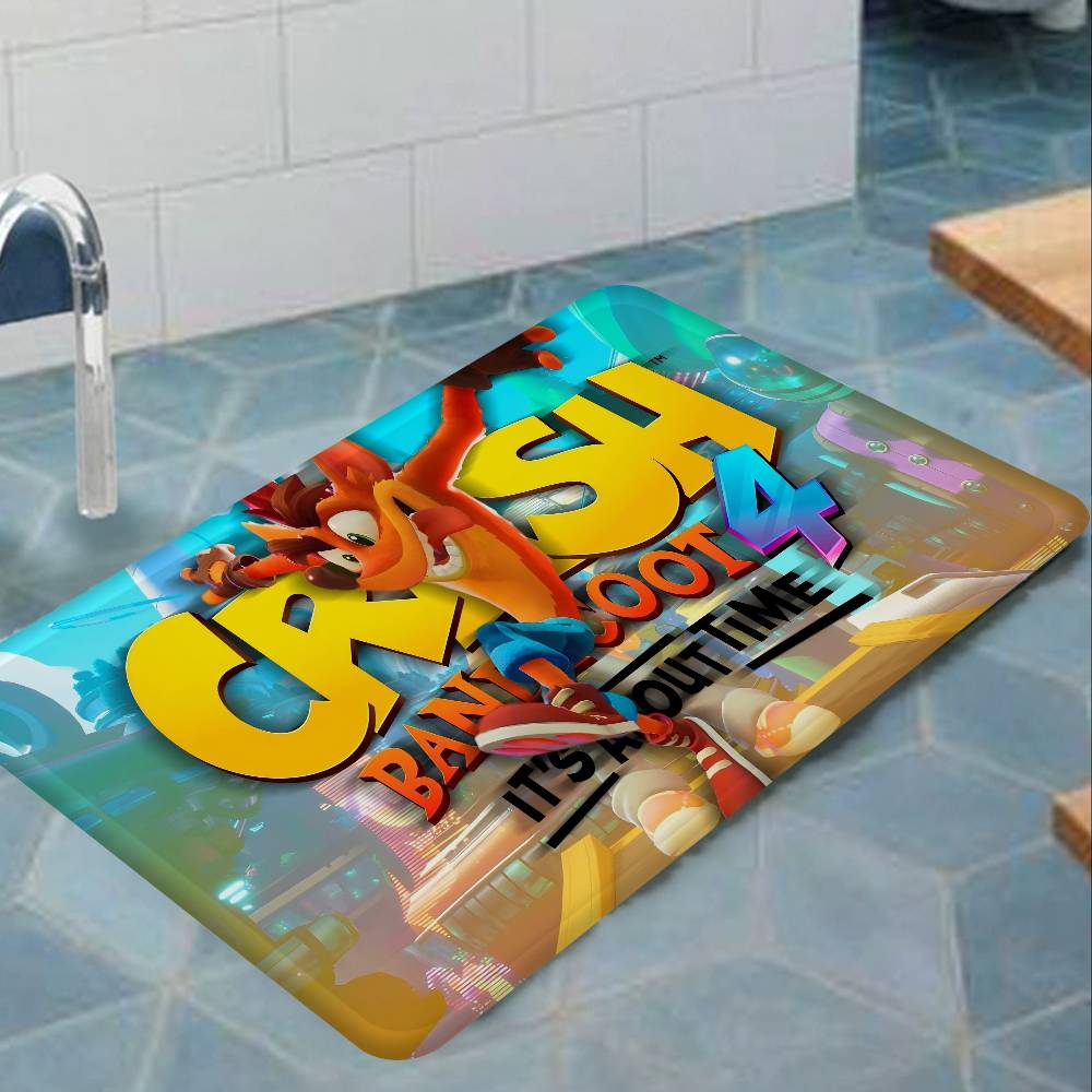 Video Game C-Crash B-Bandicoot Hallway Carpet Non-Slip Laundry Room Mat Laundry Decor Balcony Living Room Bedside Area Rugs