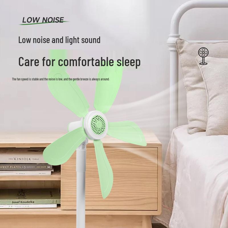 Quiet Small Electric Floor Fan with Soft Blades for Bedroom, Dorm, or Rental