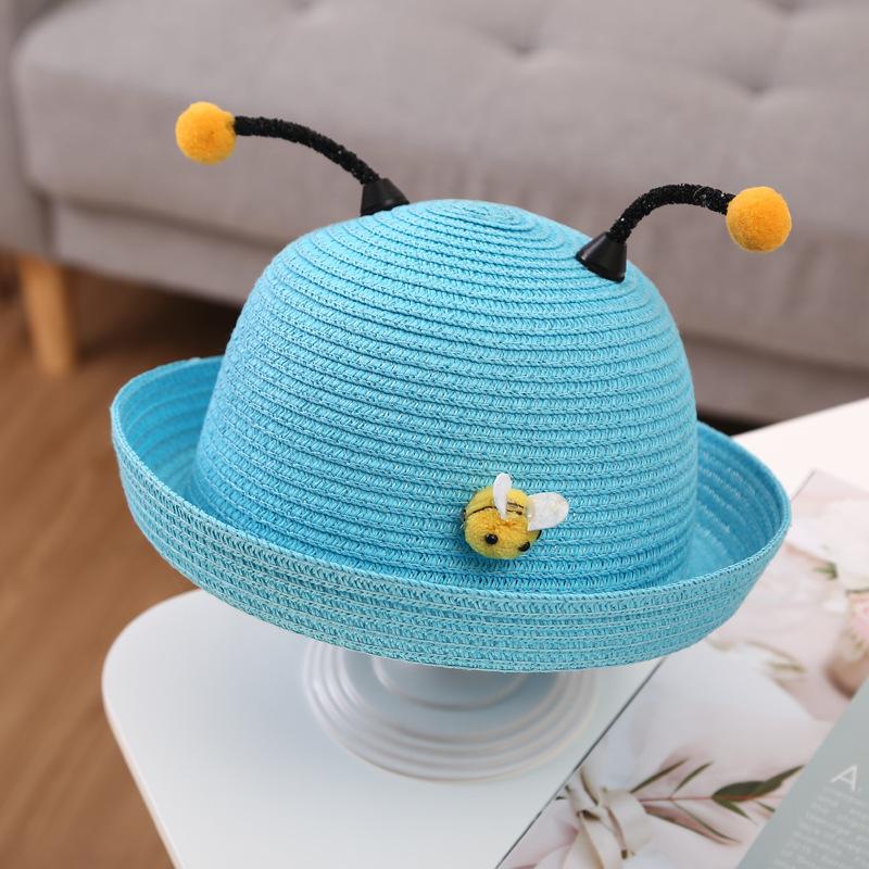 

Boys Straw Girls Beach Hat Sunshade Lightweight Ventilated Cute Summer Sun Cap