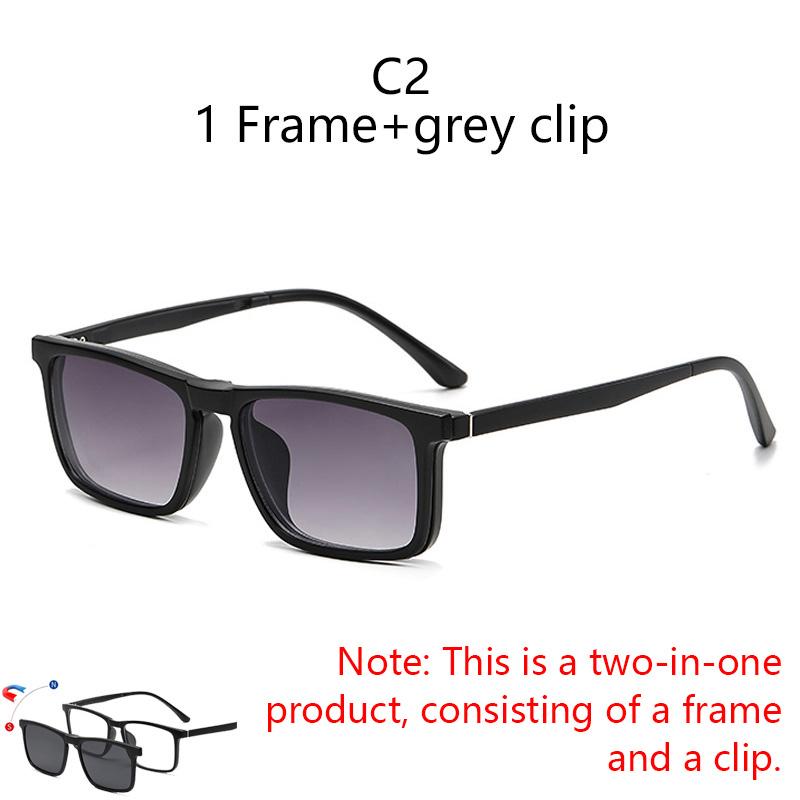 

Солнцезащитные очки 2 в 1 для велоспорта - Солнцезащитные очки Спортивные Винтажные Магнитные накладки Очки Квадратные оправы Модный набор солнцезащитных очков SHOW AS PICTURE