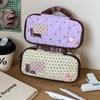 Heart Shaped Handle Pencil Case Cute Ins Style Student Pen Bag Large-Capacity Stationery Storage Bag Makeup Bag