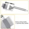 Stainless Steel Honeys Cutting Tool Reverse Hook Uncapping Fork with Ergonomic Handle Bees Hive Scraper Beekeeping Tool
