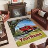 Peterbilt Heavy Trucks Customizable Name Area Rug Design for Foyer Playrooms Study room Decorate room Anti-slip Rug Anime Office Decor