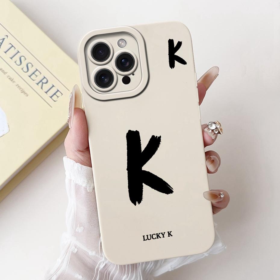 New Fashion Letter Phone Case For iPhone 15 Pro Max 15Pro Soft Silicone Shockproof Cases For iPhone15 15ProMax Covers Bumpers