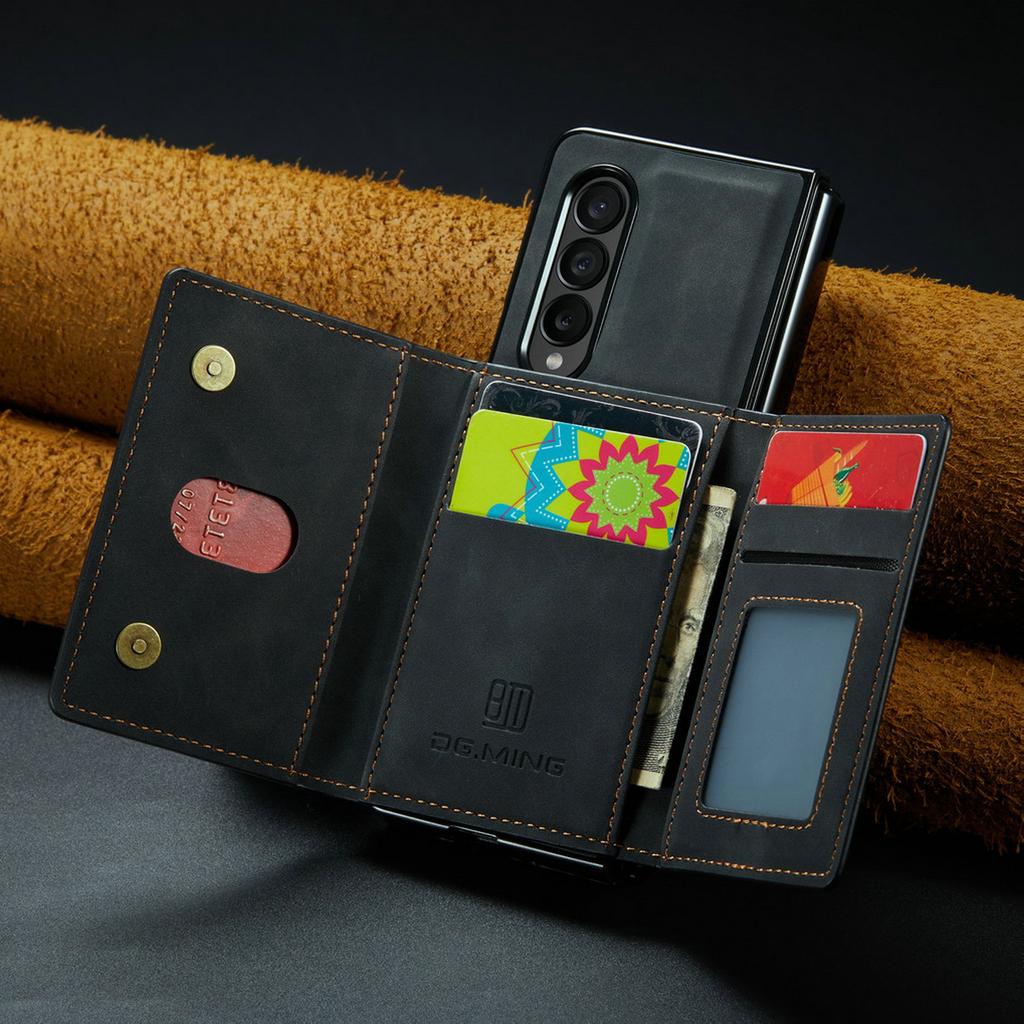 Brieftaschenfunktion, Kartensteckplatz, Leder-Telefontasche für Samsung Galaxy Z Fold4 5G Fold 4 Fold3 Fold 3, rutschfeste Schutzhülle