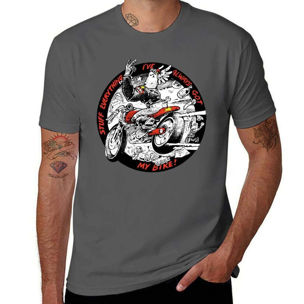 Ogri Stuff Everything Klasyczna Koszulka Biker z Komiksu bawełniane koszulki wysokiej jakości koszulki z grafiką dla mężczyzny Koszulka