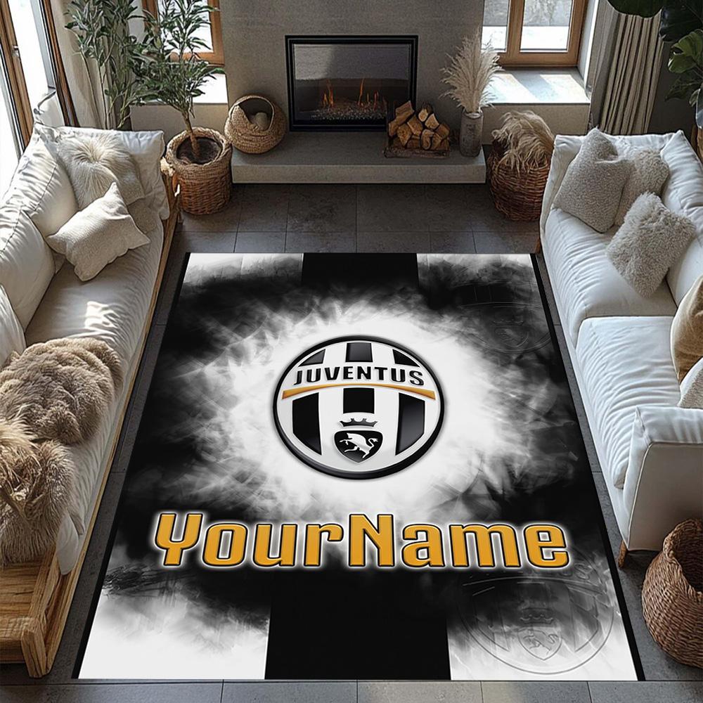 Juventus Personalized Name Area Rug Design for Balcony Foyer Decorate room Dormitory Antislip Carpet Office home decor