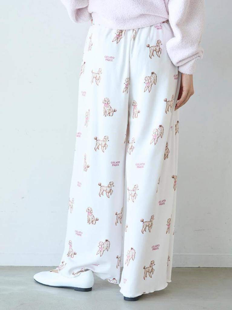 Poodle print long pants PWCP255329OWHTF