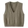 2024 Autumn/Winter College Style V-Neck Knitted Pullover Vest for Women