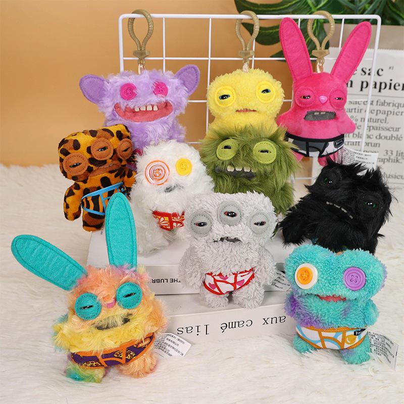Portachiavi Peluche Mostro dei Denti Fuggler - Bambola Carina e Divertente, 3a-5a Generazione.