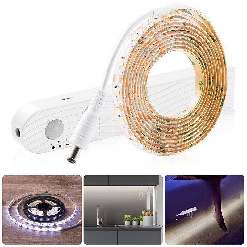 Waterproof Pir Motion Sensor Led Strip Lights Perfect For Cabinets And Stairs With Easy Installation
