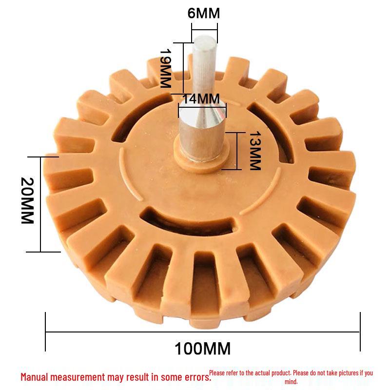 3.5" & 4" Pneumatic Rubber Wheel for Glue, Paint, and Sticker Removal