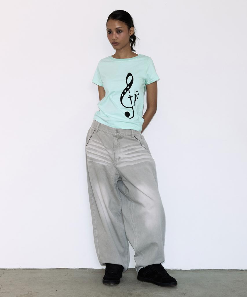 FANCY CLUB Clef Symbol Tee (Mint) F26Qb143