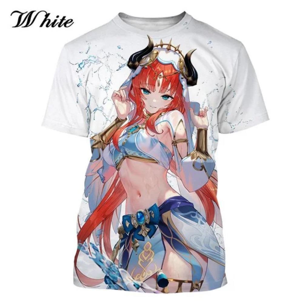 Nowy T-shirt z nadrukiem 3D, casualowy T-shirt z krótkim rękawem, męski/damski, plus size, T-shirt z okrągłym dekoltem