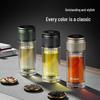 Temake Double-Layer Insulated Tea Infuser Glass Mug