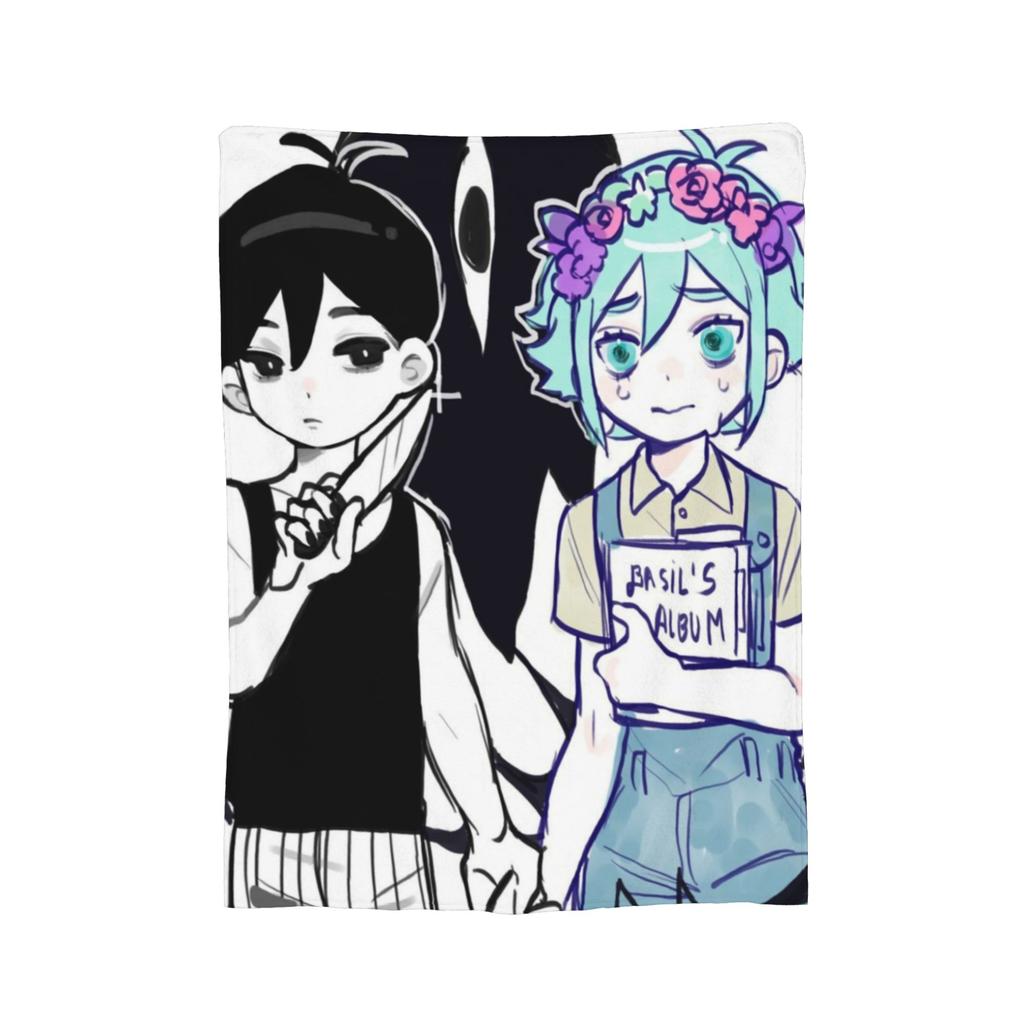 Omori Kel Aubrey und Hero Decke Flanell Bedruckt Spiel Multifunktionale Weiche Überwurfdecken für Bettwäsche Schlafzimmer Plüsch Dünne Steppdecke