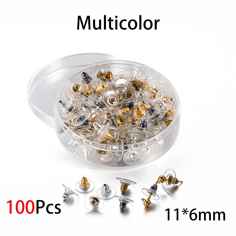 

Набор для самостоятельного изготовления украшений: Заглушки для серег и материалы - Включает заглушки-пули, заглушки-бабочки, нескользящий силикон и беруши.