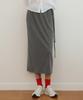 Banwonateullie P3293 Fluffy Midi Skirt_Melange Gray