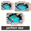Koi Fish Pond Mat for Bathroom - 3D Water Effect Floor Decor, Zen Garden Inspired Home Accessories Skid resistant carpet