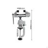 2 Pieces Rotating Bench Vise with Clamp Aluminum Alloy Clampon Drill Holder Adjustable